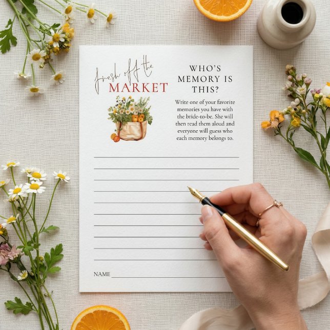 Convites Fresco do jogo de Chá de panela de memória do merc (Criador carregado)