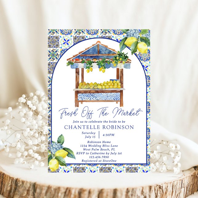 Convites Fresco Do Mercado Chá de panela De Limão Italiano (Criador carregado)