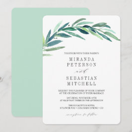 Convites Fresco Eucalyptus Deixa Casamento Botânico