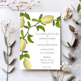 Convites Fresh Citrus Painted Lemons Mediterranean