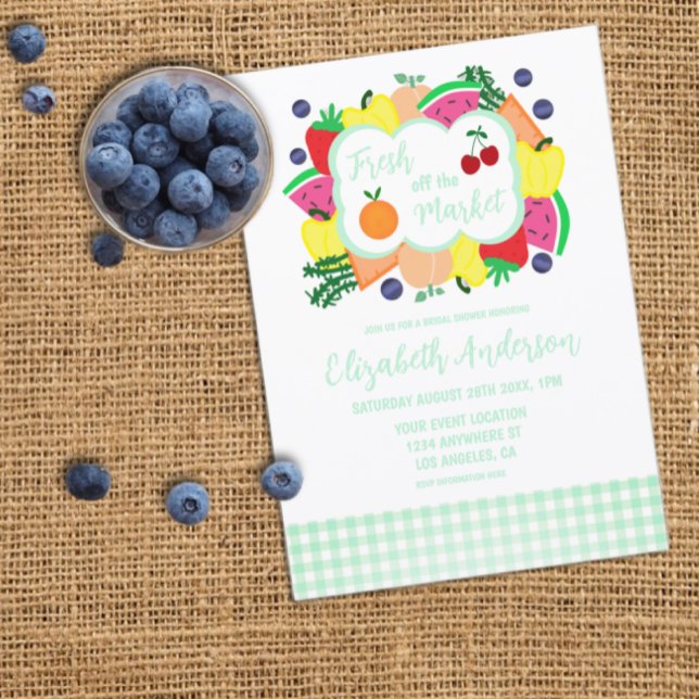 Convites Fresh Off The Market Bridal Shower (Criador carregado)