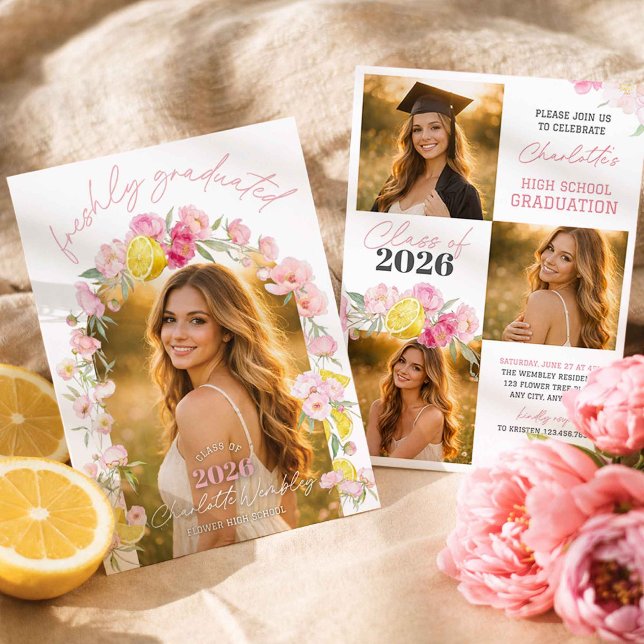 Convites Freshly Graduated Graduation Party Invitation (Criador carregado)