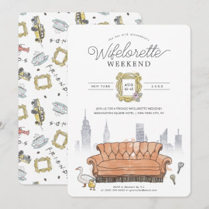 Convites FRIENDS™   Fim de semana de festa de Wifelorette c