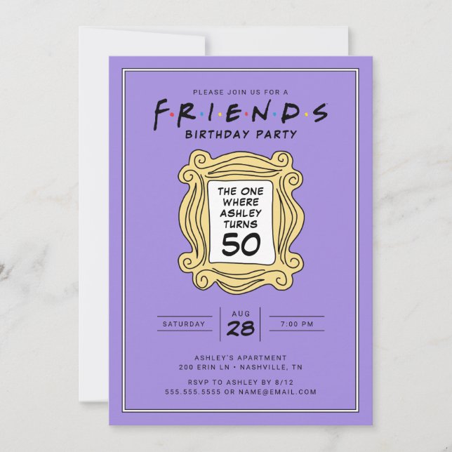 Convites FRIENDS™ | O Que Faz o 50º Aniversário (Frente)
