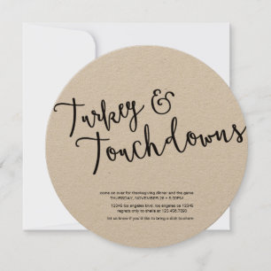 Convites Friendsgiving e dia de acção de graças do futeb