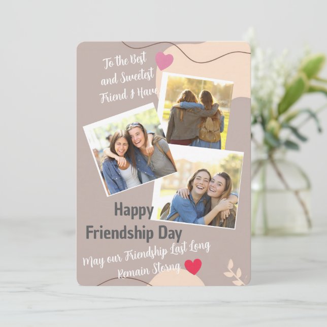 Convites Friendship Day Invitation card (Em pé/Frente)