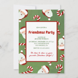 Convites Friendsmas Açúcar Cande Cristã Santa