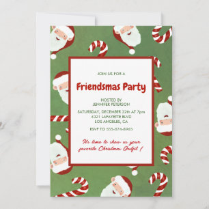Convites Friendsmas Açúcar Cande Cristã Santa