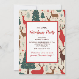 Convites Friendsmas Veados Caprichosos Árvores