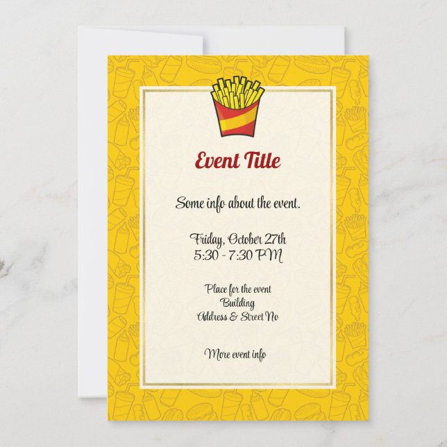 Convites Fries franceses (Verso)