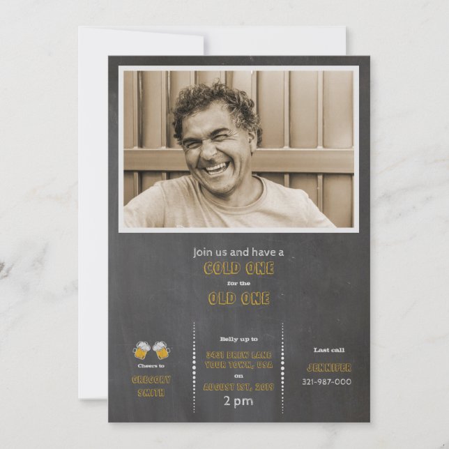 Convites Frio um para velho (Frente)