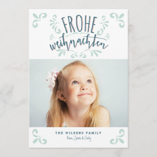 Convites Frohe Weihnachten Alemão Trendy Foto Saudação