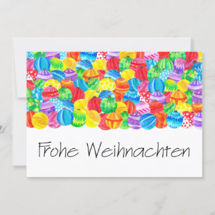 Convites Frohe Weihnachten Natal alemão, aquarela