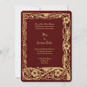 Convites Fronteira de Vinha Floral Art Nouveau Por Lilien C
