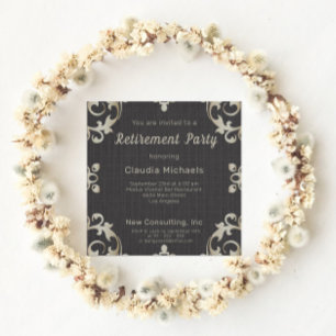 Convites Fronteira Dourada Elegante Do Partido Da Reforma P