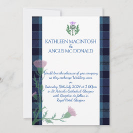 Convites Fronteira escocesa tradicional do Tartan e do This
