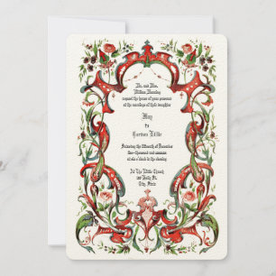 Convites Fronteira Floral do Ornamentado Vintage Victorian