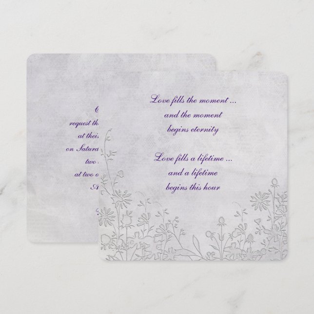 Convites Fronteira Floral Embriagada De Casamento (Frente/Verso)
