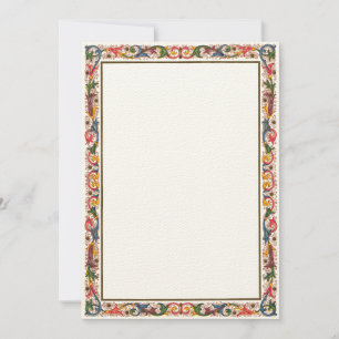 Convites Fronteira Italiana Antiga 5 x 7 Casamento