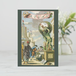 Convites Frontispício de Atlas da Era Barroca Vintage Globo