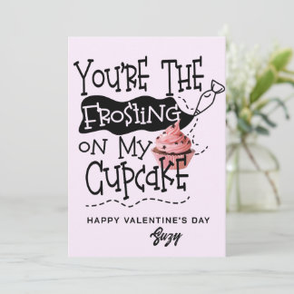 Convites Frosting on My Cupcake Valentine Card