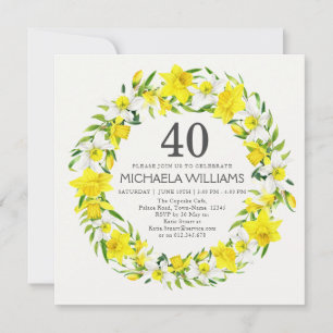 Convites Frota aniversário de 40 anos do Daffodil Branco Am