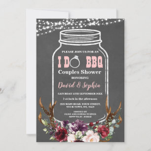 Convites Frota-Tons Mason Jar Chalk I DO CHURRASCO