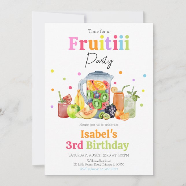 Convites Fruitti Birthday (Frente)