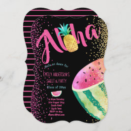 Convites Fruity Tropical Sweet 16 Convida Melon ALOHA