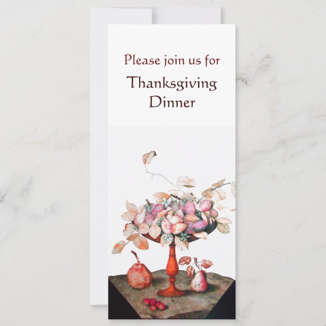 Convites FRUTA 5 Festa de Ação de Graças da SEASON, Janto b (Frente)