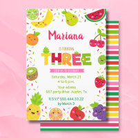 Fruta bonitinha de três anos, aniversário de fruta