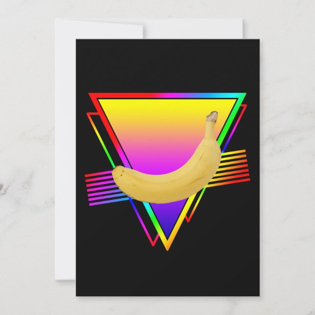 Convites Fruta de Banana Retro (Frente)