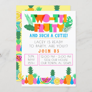 Convites Fruta De DUAS TTI E Tal Cutie!