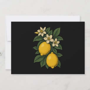 Convites Fruta Limon Vintage Art Lemon Fazenda