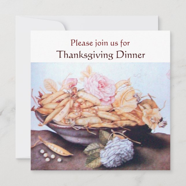 Convites FRUTAS 6 DA SEASON - BEANS E ROSAS - Ação de Graça (Frente)