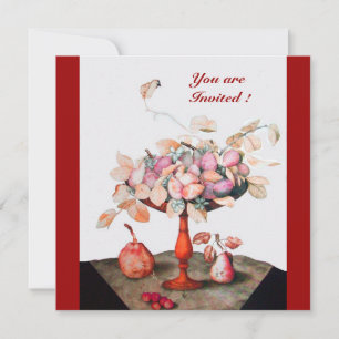 CONVITES FRUTAS/FLORES DA SEASON, PRUNAS E FOLHAS