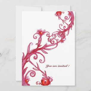 Convites FRUTAS MÁGICAS, vermelhas brancas