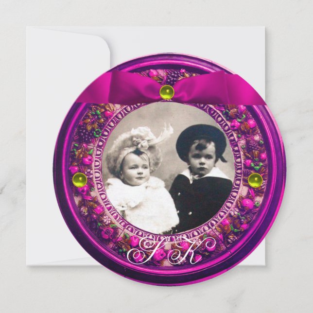 CONVITES FRUTAS RENASCENTISTAS FLORENTINAS FITA ROSA MONOGR (Frente)