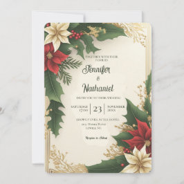 Convites Frutas Sagradas Vermelho Verde Dourado Natal Casam