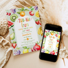 Convites Frutas Two-tti Frutti pequenas e fofas 2º aniversá