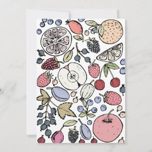 Convites Frutas vintage, vintage