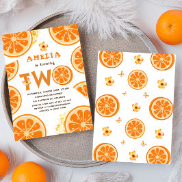 Convites Fruto Laranja Aquarela Aniversário de criança Citr