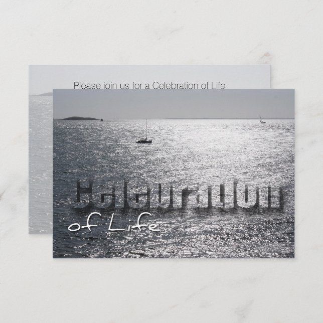 Convites Fuga 1 Celebração do Serviço de Memória da Vida (Frente/Verso)