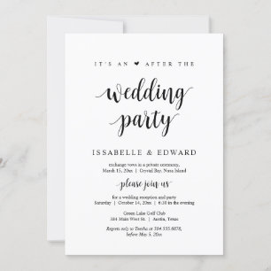 Convites Fuga, É uma festa após o casamento