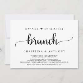 Convites Fuga Romântica, Brunch de Felizes para Sempre, Rús
