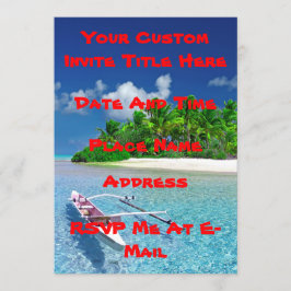 Convites Fuga tropical da ilha