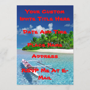 Convites Fuga tropical da ilha