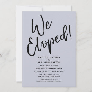 Convites Fugimos Juntos! Celebração Casual de Pós-Casamento