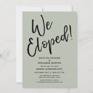 Convites Fugimos Juntos! Celebração Casual de Pós-Casamento
