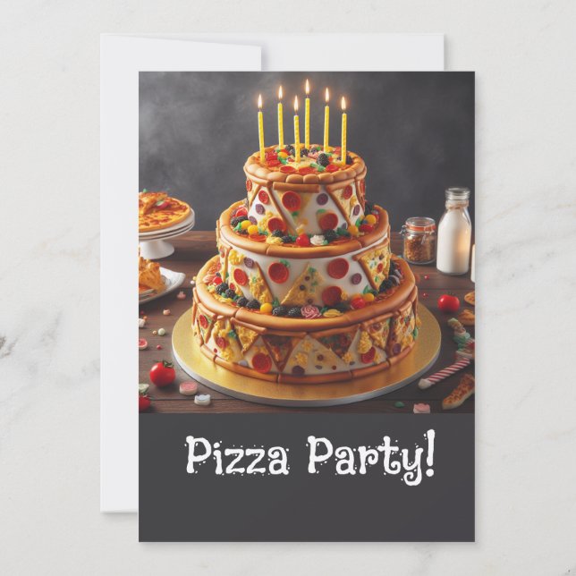 CONVITES FUN 3 PNEUS PIZZA BIRTHDAY CAKE PARTIDO (Verso)